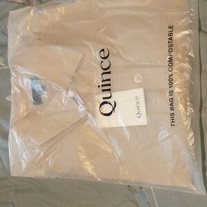 Men's Quince 💯 European linen short sleeve shirt driftwood size small